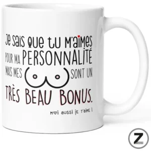 Mug humour bonus nichons