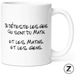 mug pas cher, mug humour, ziggymug.fr, tasse originale, mug rigolo, tasse pas cher, mug original, je déteste les gens