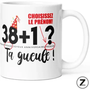 Mug personnalisable 38+1 TA GUEULE !