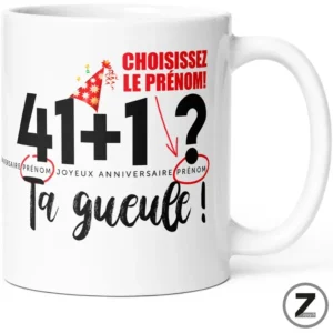 Mug personnalisable 41+1 TA GUEULE !