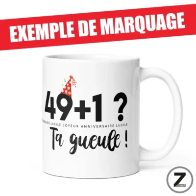 Mug 50 ans, cadeau de 50 ans,