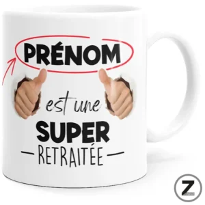 Mug personnalisable super retraitée