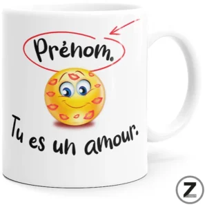 mug amour personnalisable,tu es un amour, Cadeau de la saint Valentin,mug saint valentin