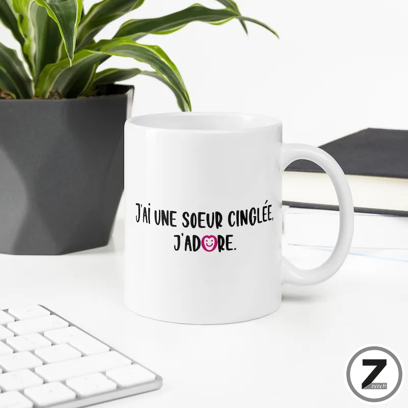 Mug humour Sœur cinglée – Image 3