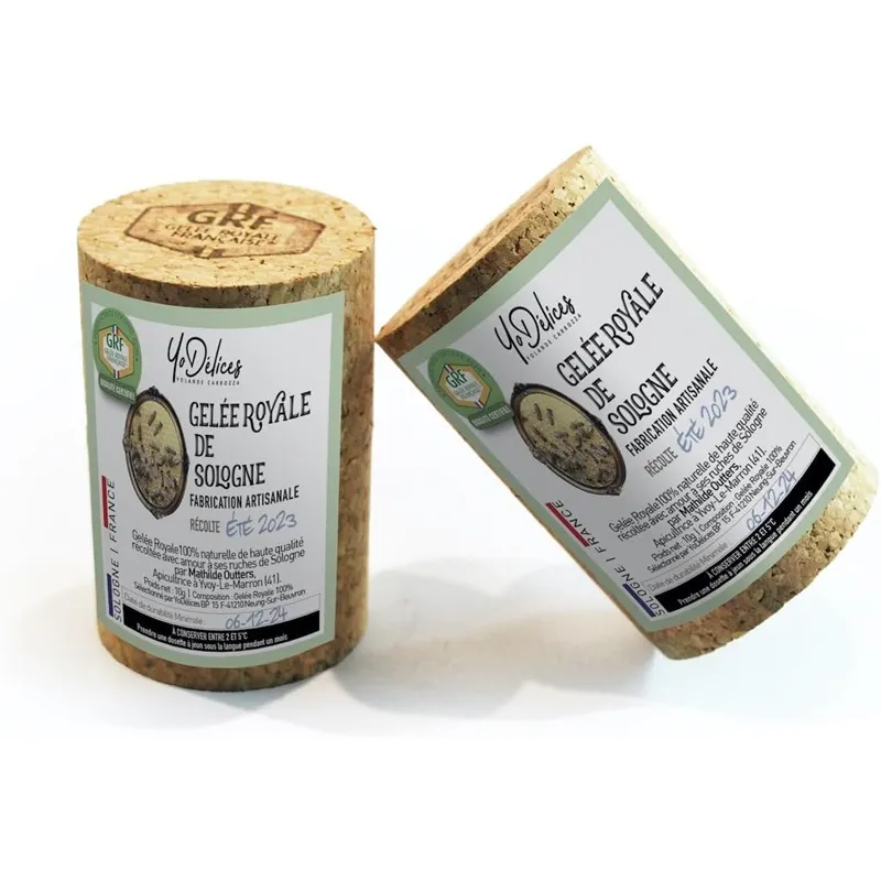 Gelée royale de Sologne 2 pots Gelée royale de Sologne 2 pots. Miel de sologne, 100% naturel