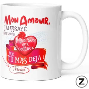 Mug personnalisable MON AMOUR CADEAUX