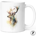 mug cerf, tasse pour chasseur, mug avec un cerf, tasse décor de chasse