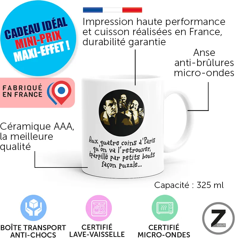 Facon puzzle, mug humour, Audiard