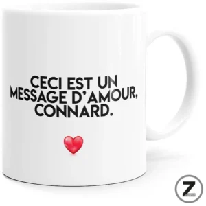 mug amour, ceci est un message d'amour, tasse pour la saint Valentin, mug original st Valentin