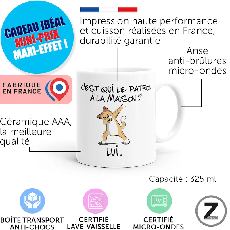 mug humour CHAT PATRON