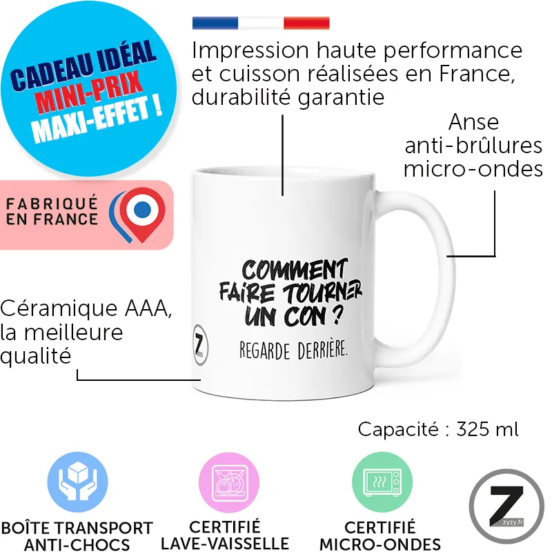 mug humour COMMENT FAIRE TOURNER UN CON