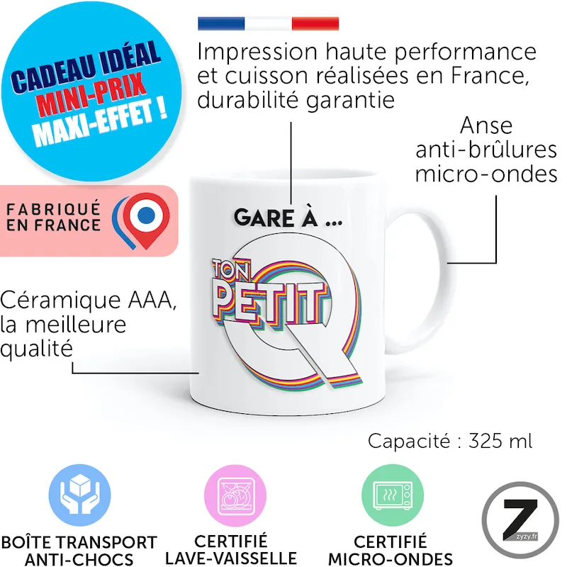 mug humour GARE A TON PETIT CUL