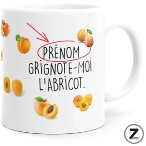 Mug personnalisable GRIGNOTE-MOI L'ABRICOT