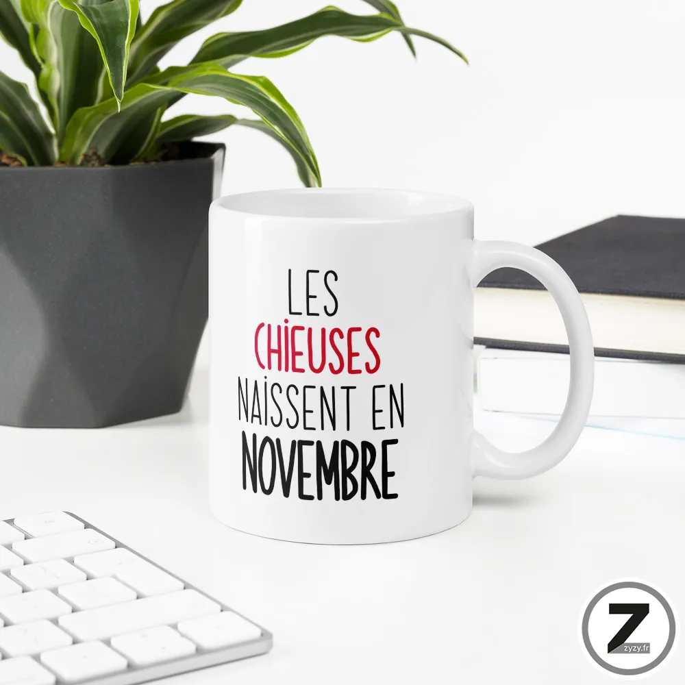mug humour LES CHIEUSES NAISSENT EN NOVEMBRE mug humour LES CHIEUSES NAISSENT EN NOVEMBRE