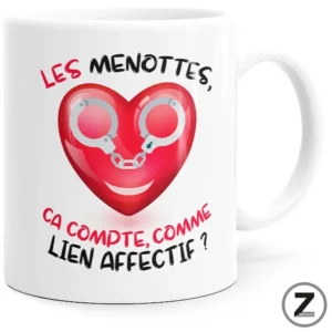 Mug LES MENOTTES COEUR
