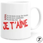mug humour TU ES MON COUP DE FOUDRE