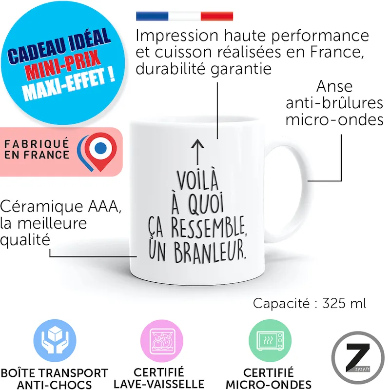 mug humour VOILA BRANLEUR