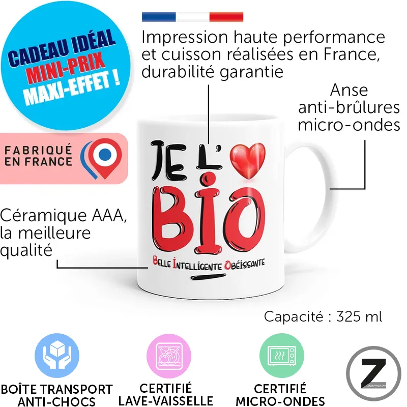 Mug JE L'AIME BIO FEMME – Image 2