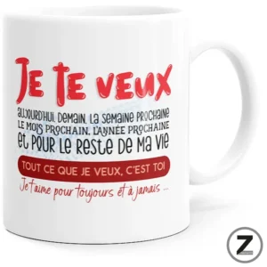Mug TOUT CE QUE JE VEUX, C'EST TOI