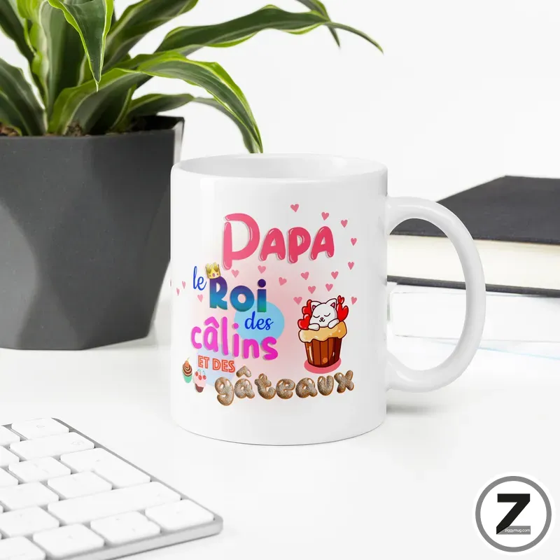 Mug PAPA LE ROI DES CÂLINS – Image 3