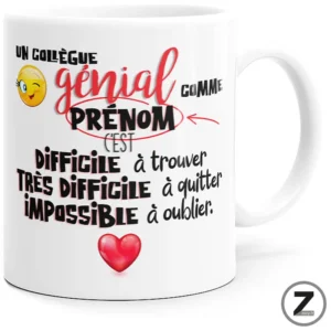 Mug personnalisable COLLÈGUE GÉNIAL