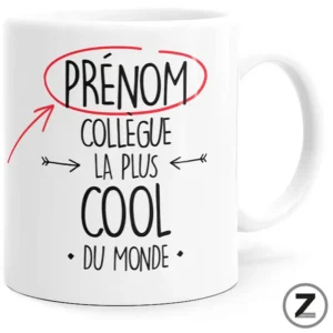 Mug personnalisable COLLÈGUE LA PLUS COOL