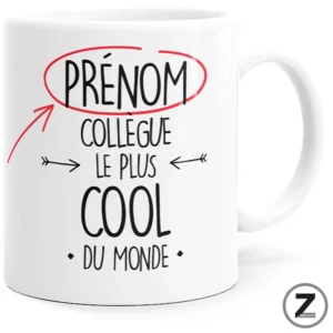 Mug personnalisable COLLÈGUE LE PLUS COOL