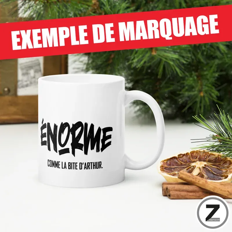 Mug personnalisable ÉNORME COMME MA BITE – Image 3