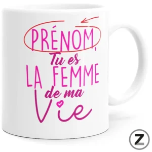 Mug personnalisable FEMME DE MA VIE