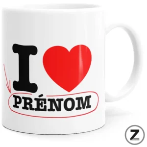 Mug personnalisable I LOVE