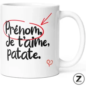 Mug personnalisable JE T'AIME PATATE