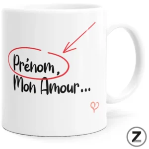 Mug personnalisable MON AMOUR