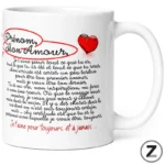 mug amour personnalisable,tirade, Cadeau de la saint Valentin, homme, femme, mug saint valentin