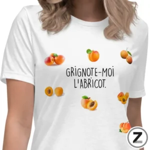 T-shirt pas cher, T-shirt grignote moi l'abricot, T-shirt famille, T-shirt original, T-shirt rigolo, T-shirt original, drôle