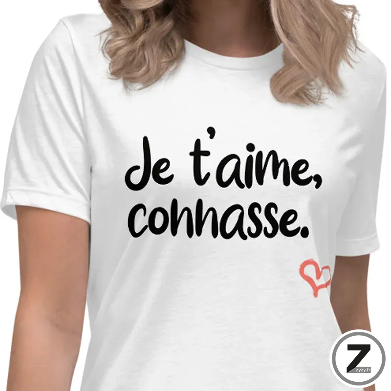 T-shirt pas cher, T-shirt je t'aime connasse, T-shirt original, T-shirt rigolo, T-shirt coquin, 6 tailles T-shirt pas cher, T-shirt je t'aime connasse, T-shirt original, T-shirt rigolo, T-shirt coquin