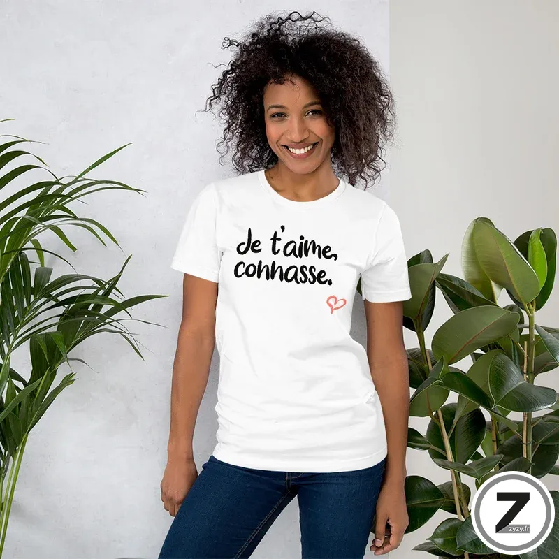 T-shirt pas cher, T-shirt je t'aime connasse, T-shirt original, T-shirt rigolo, T-shirt coquin, 6 tailles T-shirt pas cher, T-shirt je t'aime connasse, T-shirt original, T-shirt rigolo, T-shirt coquin