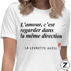 T-shirt pas cher, T-shirt amour regarder dans la même direction, T-shirt original, T-shirt rigolo, T-shirt coquin