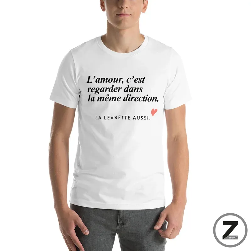 T-shirt pas cher, T-shirt amour regarder dans la même direction, T-shirt original, T-shirt rigolo, T-shirt coquin, 6 tailles T-shirt pas cher, T-shirt amour regarder dans la même direction, T-shirt original, T-shirt rigolo, T-shirt coquin