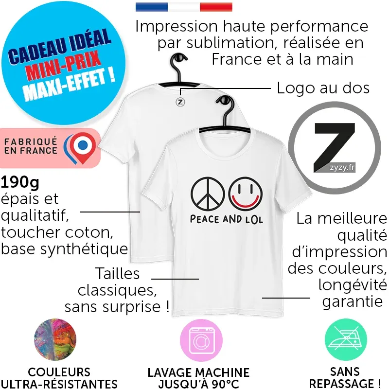 T-shirt pas cher, T-shirt peace ans lol, T-shirt famille, T-shirt original, T-shirt rigolo, T-shirt pas cher, 6 tailles T-shirt pas cher, T-shirt peace ans lol, T-shirt famille, T-shirt original, T-shirt rigolo, T-shirt pas cher