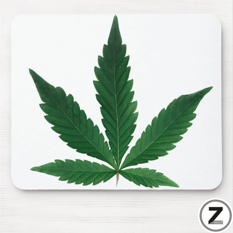 Tapis de souris, feuille de CANNABIS, Tapis souris humour, message drôle, cadeau original