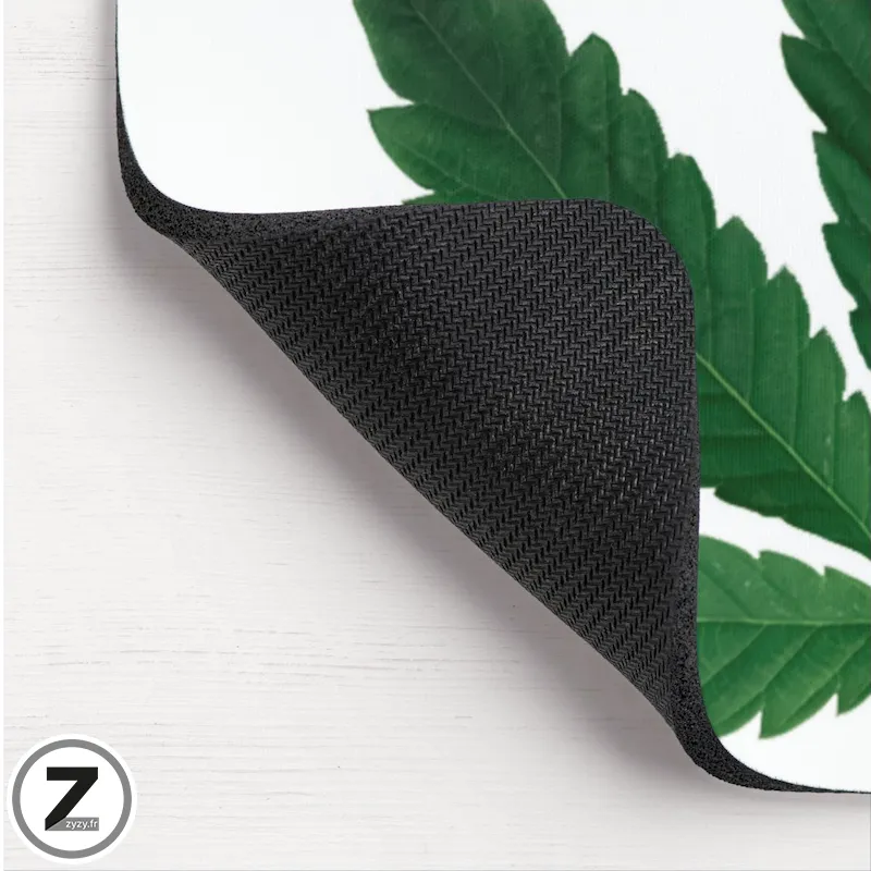Tapis de souris pour ordinateur, feuille de CANNABIS, Tapis souris humour, message drôle, cadeau original