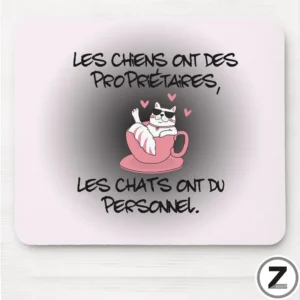 Tapis de souris CHATS PERSONNEL CLAIR