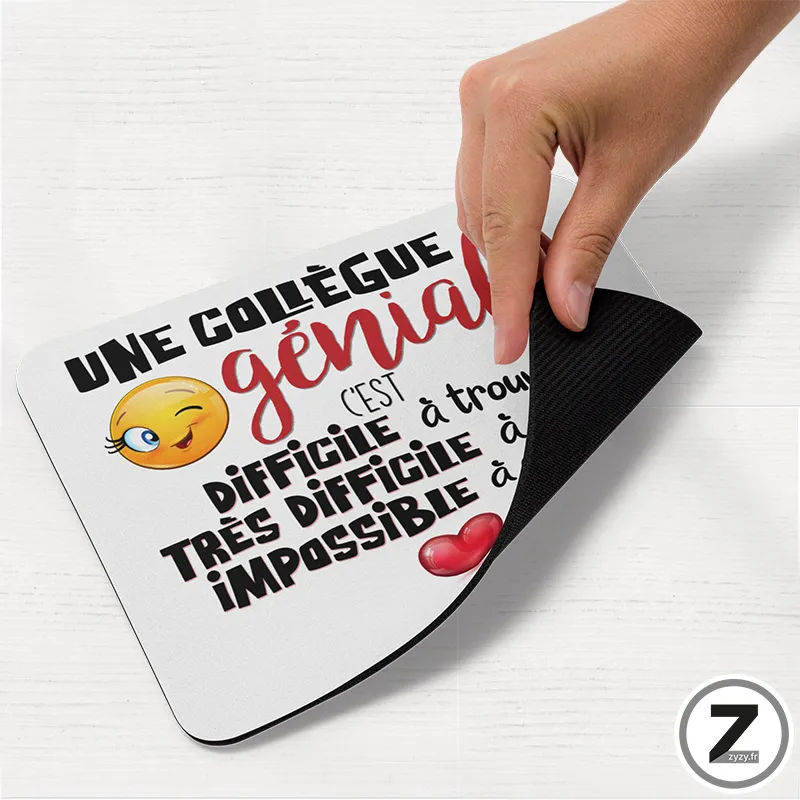 Tapis de haute qualité, Collègue géniale, tapis souris humour, aspect velours. Tapis de haute qualité, Collègue femme, tapis de souris humour, Collègue géniale